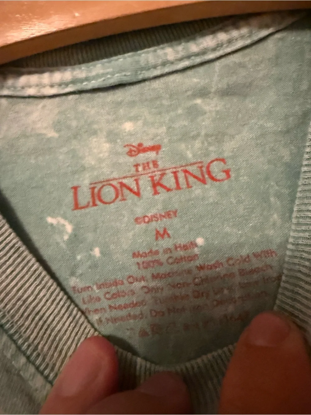 Disney The Lion King Graphic Tee - Light Teal Tie-dye Size XL
